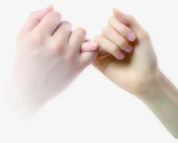 拉勾的手七夕情人节素材