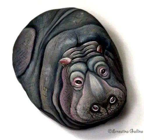 精美的创意鹅卵石绘画作品一