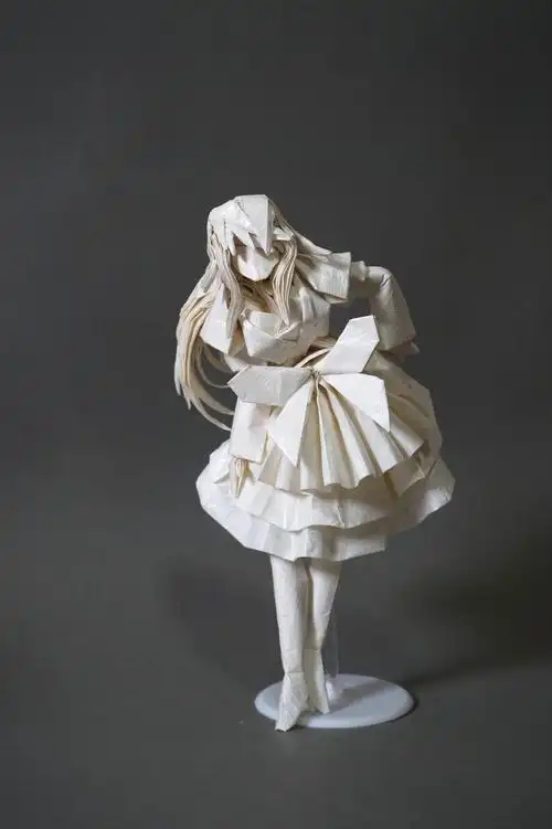 折纸女仆女佣 自己动手做折纸美女手办立体人偶3d纸模