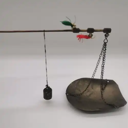 古玩收藏小铜中医中医药药材老式手提克秤称心如意摆件