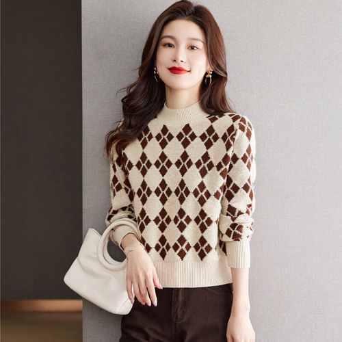 歌米拉(gemila)半高领毛衣女秋冬时尚洋气内搭上衣新款好看慵懒风打底