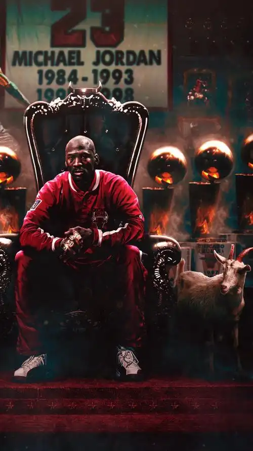 公牛官推晒壁纸乔丹greatestofalltime