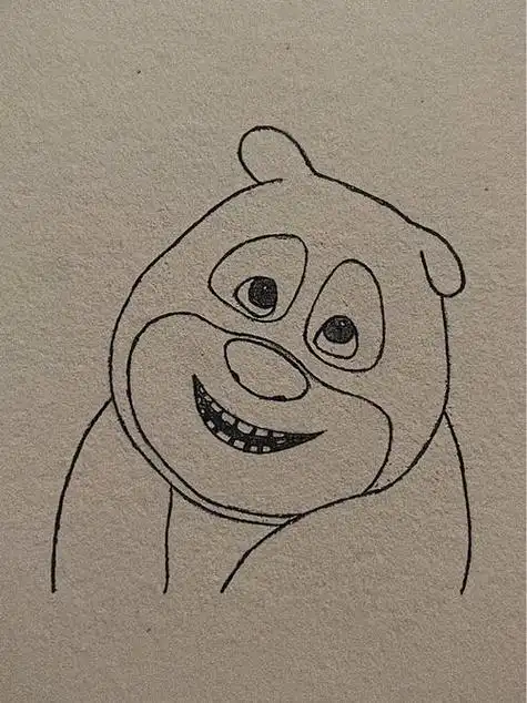 绘画过程  过程图 简笔画  画画  熊二 画画的日常  动漫绘画