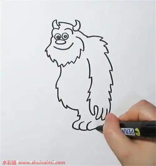 毛怪怎么画毛怪简笔画简单又漂亮