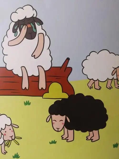 宝塔区第四幼儿园小一班"故事口袋" 写美篇故事内容: "黑脸小白羊,你