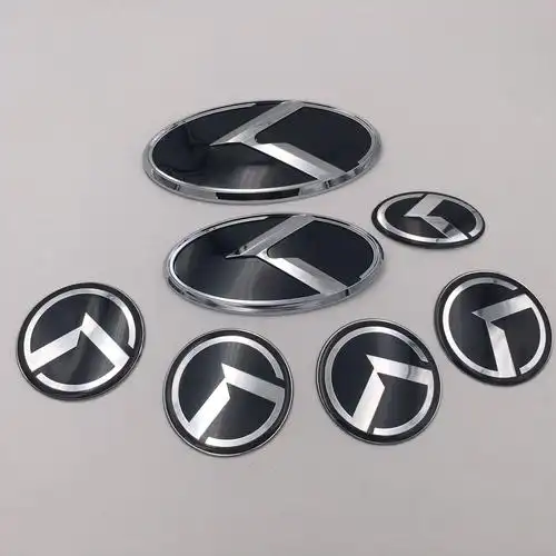 适用起亚改装车标k炫酷标志人字标k套标全车7件套人字标改装车标