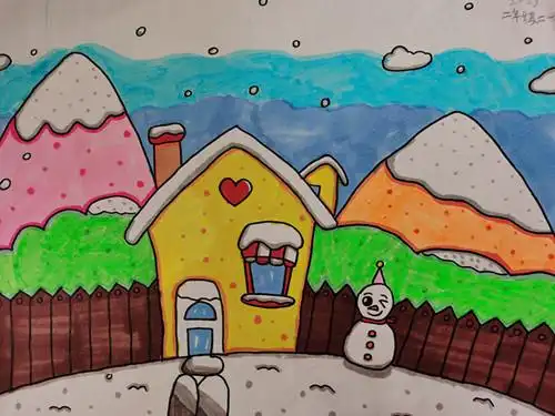 正定北贾村小学: 享冰雪之乐 体绘画之美