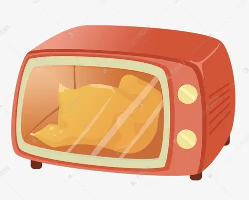 橙色电烤箱装饰