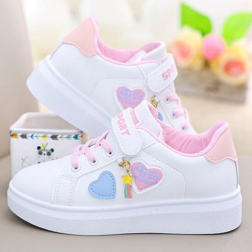 金彩潼星初中生穿的秋天的鞋子女孩子儿童小白鞋2023新款春秋童鞋女童