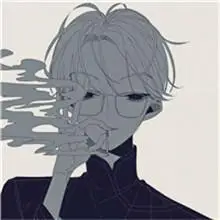 抽烟颓废动漫头像男生