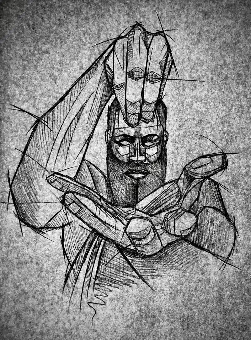 速写异术詹姆斯哈登nba