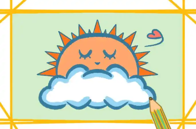 太阳景色简笔画