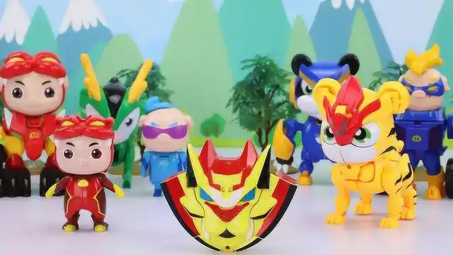 猪猪侠锁灵卫之金灵卫铁拳虎玩具套装