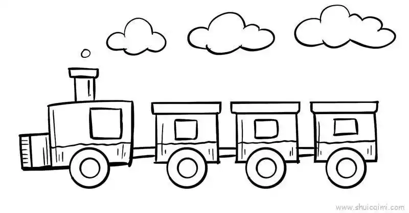小火车儿童画怎么画小火车简笔画好看