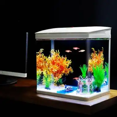 自循环鱼缸客厅小型桌面生态家用金鱼缸玻璃懒人免换水水族箱