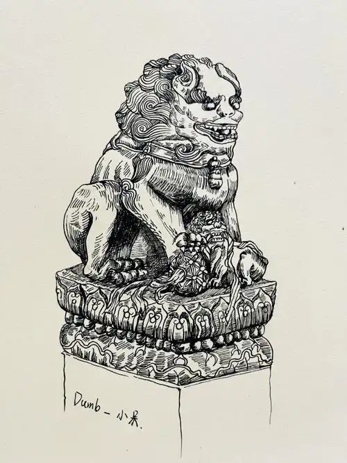 古物石狮子03附过程图