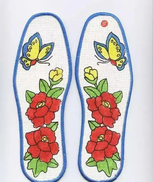 26款精美十字绣鞋垫图案,古代女红都非常喜欢!附3种绣法解读