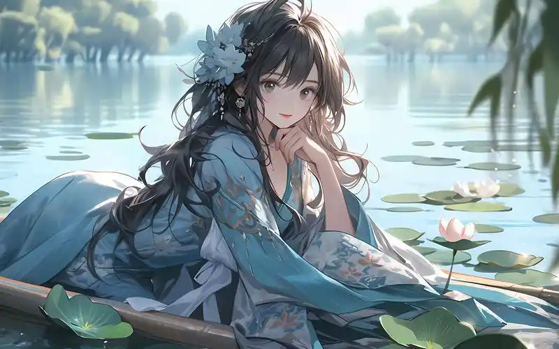 国风:碧水连天 青莲入梦-浩瀚星河皆降为尘-壁纸-哔哩哔哩视频