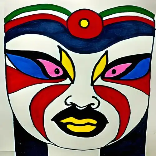 脸谱幼儿简笔画