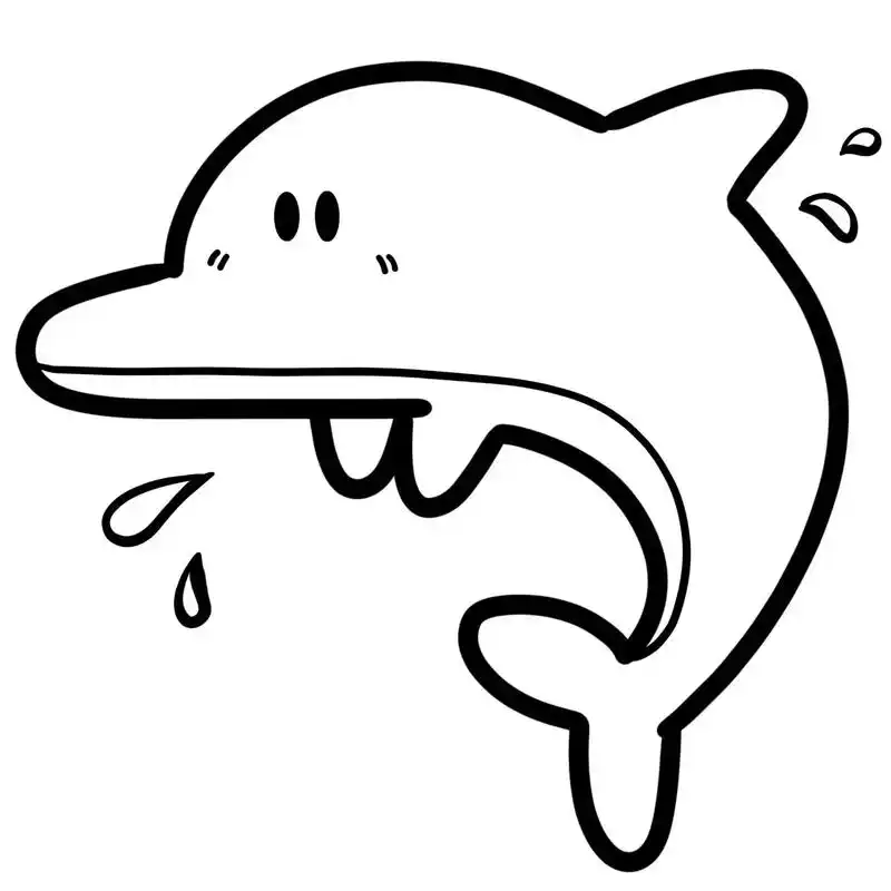 简笔画——《海豚》#创作灵感 海豚简笔画步骤图,跟着一起画一 - 抖音