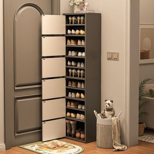 鞋柜家用门口靠墙立式小户型防尘大容量新款储物柜简易收纳鞋架