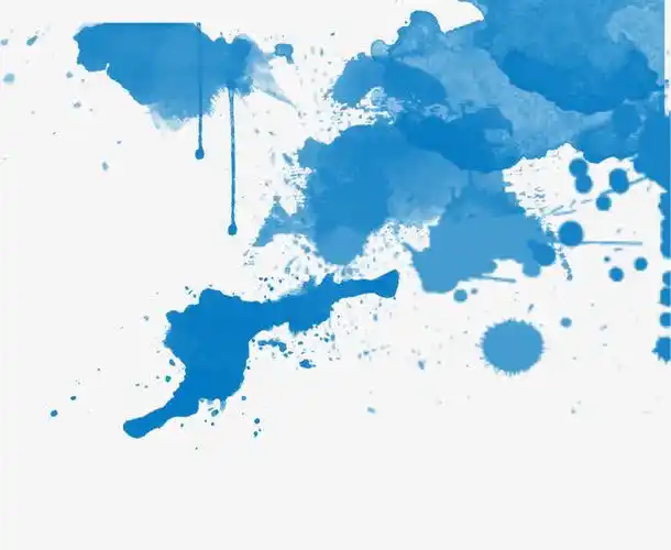 蓝色水彩 泼墨 效果