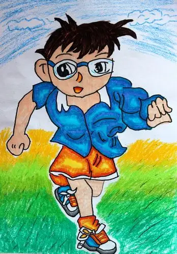 《名侦探柯南》/少儿绘画作品/儿童画/网络美术馆_中国少儿美术教育网