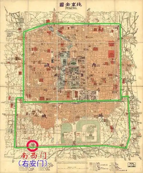 9老北京外城右安门外分水河上的小石桥