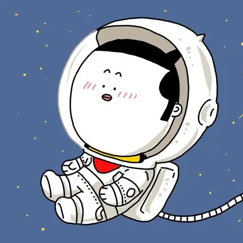 卡通 宇航员情头 cr可爱卡通情侣头像