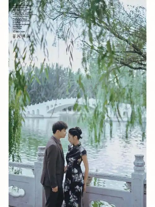 老公挑的民国旗袍婚纱照将诗意发挥到极致