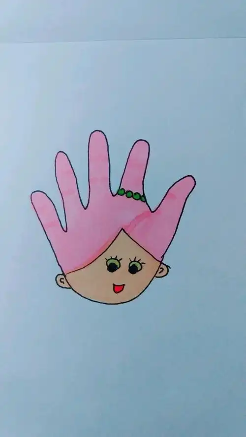 可爱小手卡通画