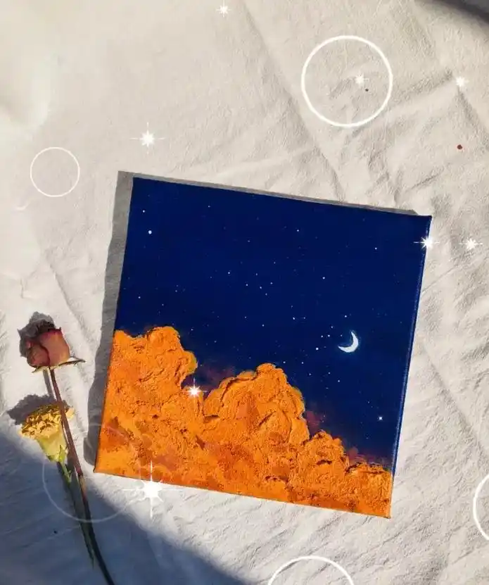 就会零基础星空肌理画附教程