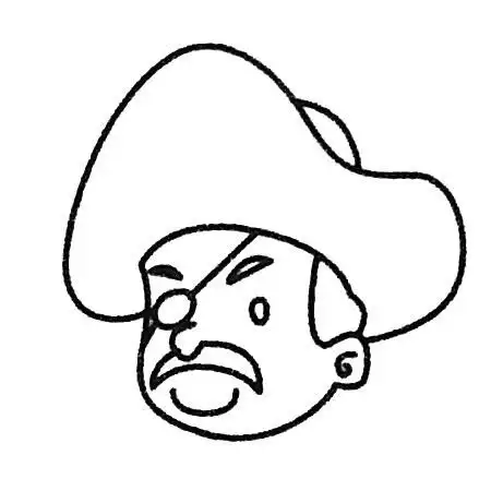 海盗头像简笔画的画法步骤海盗简笔画图片大全