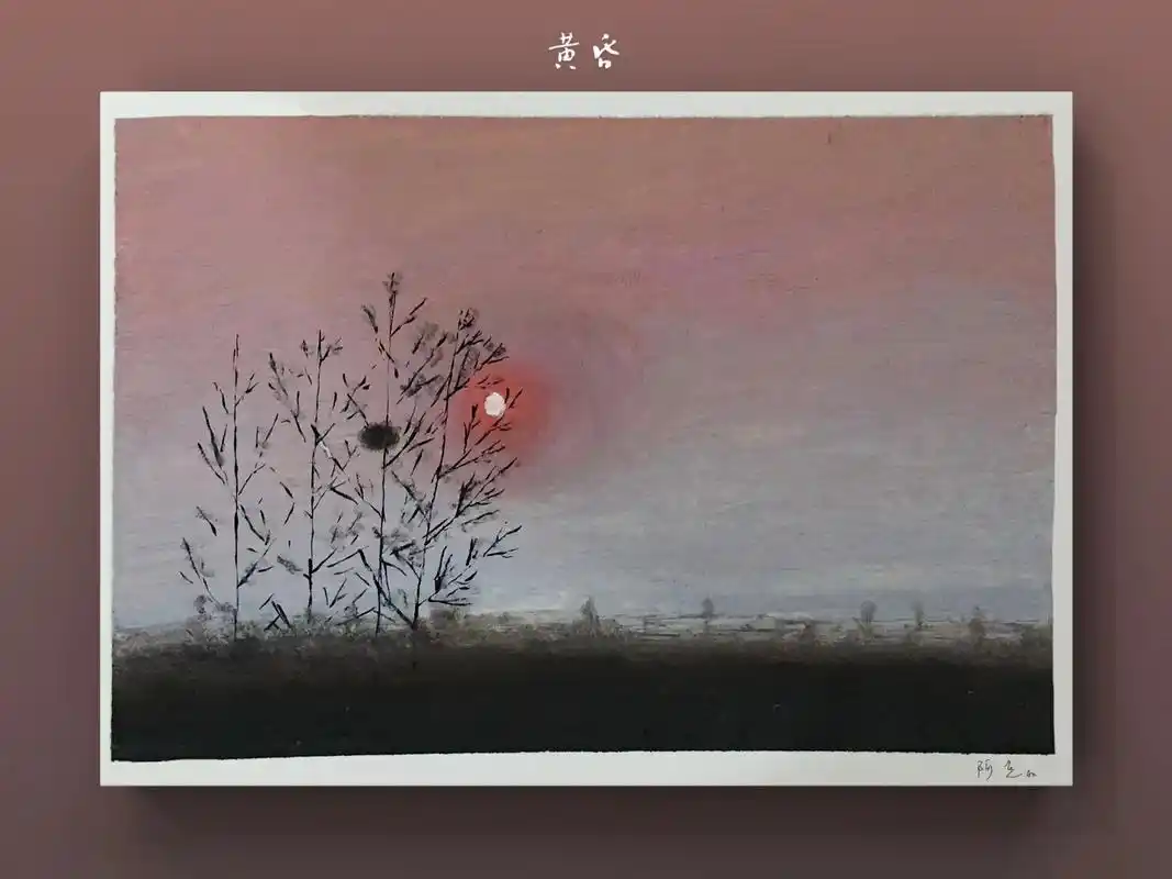 超简单油画棒风景画8带绘画步骤