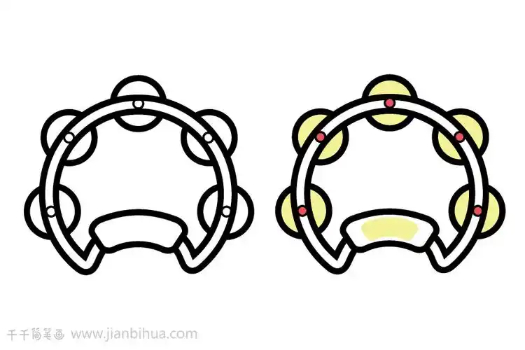 乐器简笔画画法大全_乐器简笔画