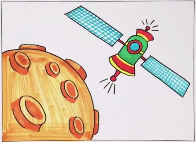 火箭嫦娥7号的简笔画