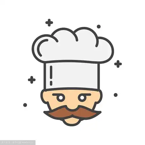 面包师轮廓图标白色背景图形