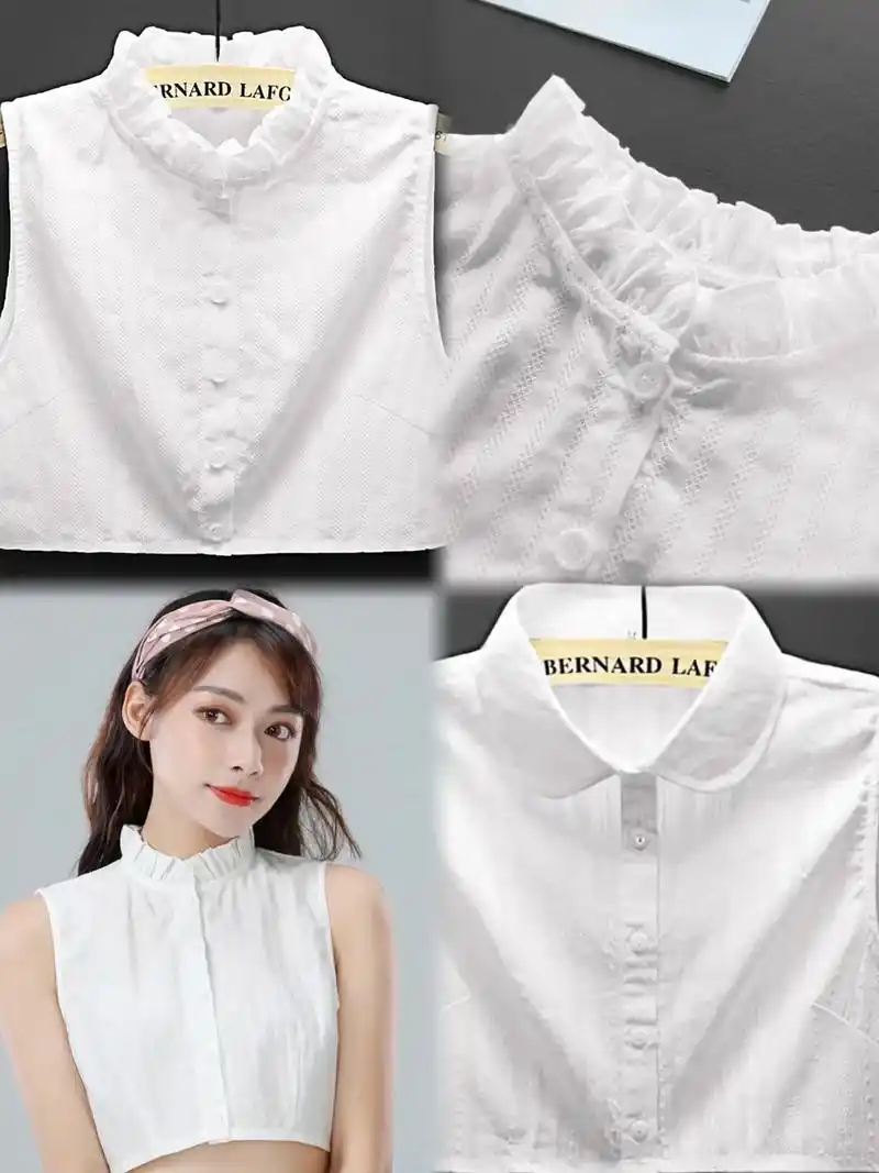 假领子女百搭假领衬衫装饰领荷叶边假装饰领立领配毛衣领韩版碎花