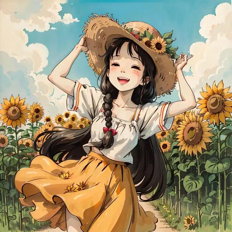 向日葵女孩头像     不定时更新,记得关注哦