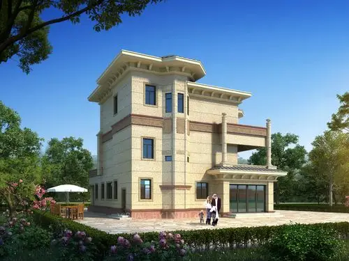 室外真石漆别墅外立面