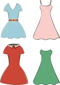 矢量图女士连衣裙