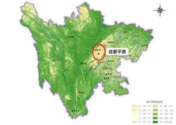 6万平方公里的面积,但是成都平原只有1.