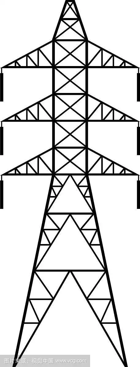 电线及电塔轮廓