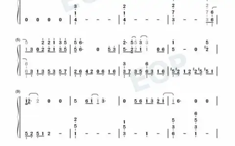 熹微 钢琴数字简谱-《有翡》插曲-王一博