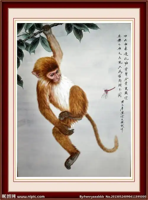 猴子水墨画 猴子水墨画图片大全