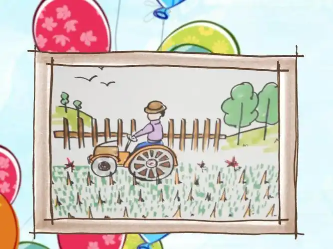 简笔画耕地 简单几步