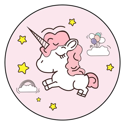 卡通电脑椅电脑吊篮魔法爬行圆形少女可爱地垫地垫