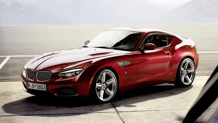 高清晰2015红色bmw宝马zagato双门轿跑车车头侧面壁纸下载