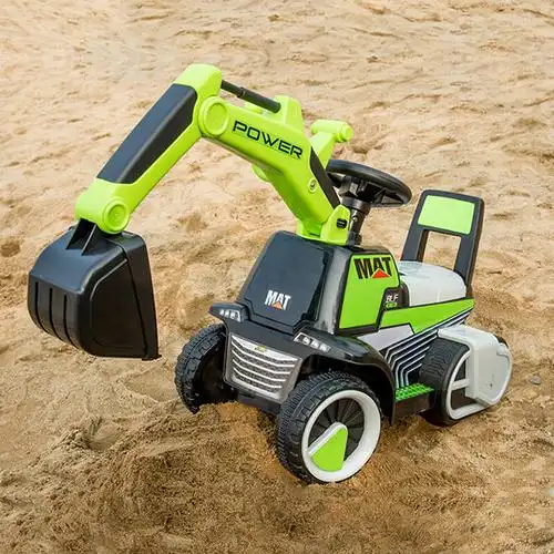 儿童电动挖掘机男孩玩具车挖土机可坐可骑大号钩机工程车滑行蓝色