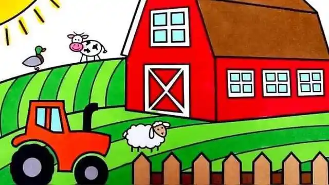 农场简笔画 农场简笔画图片大全